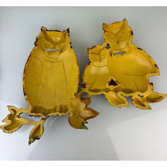 Homco Set of 2 Owl Wall Art Hangings Plastic Mid-Century Modern Vintage Bird - Picture 16 of 16